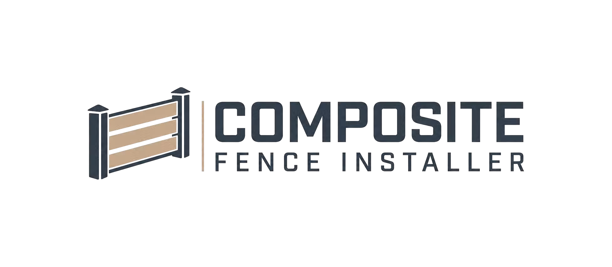 composite fence installer logo upscaled transparent margin 20pct